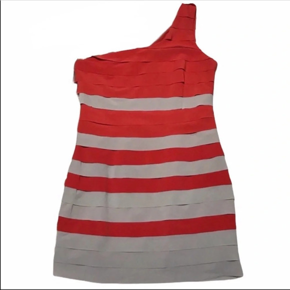 C. Luce Layered One Shoulder Ruffle Dress Size L - Picture 1 of 9